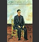 Frida Kahlo Self Portrait with Cropped Hair painting